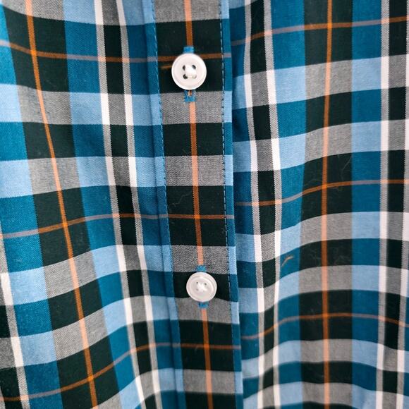 Lands' End Plaid Button Down Supima Cotton Shirt size 10 Petite Western - Picture 3 of 9